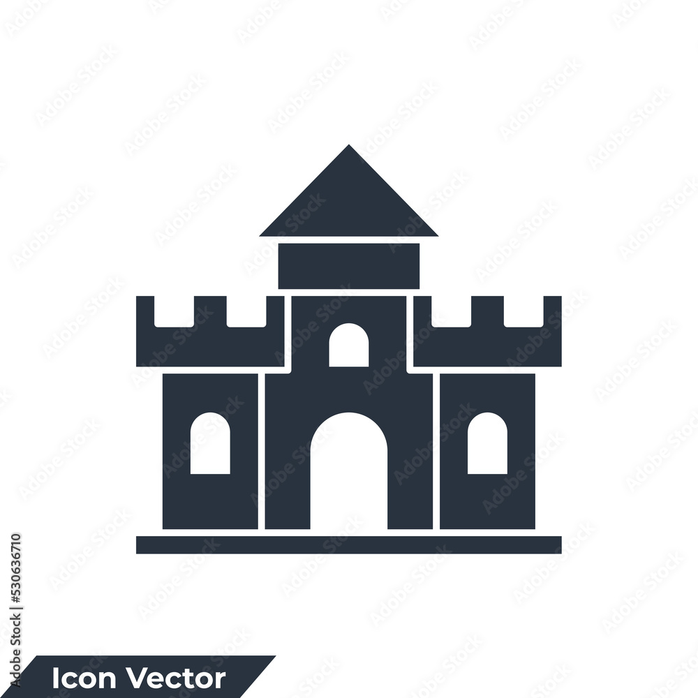 fortress building icon logo vector illustration. fortress symbol template for graphic and web design collection fortress building icon logo vector illustration. fortress symbol template for graphic and web design collection