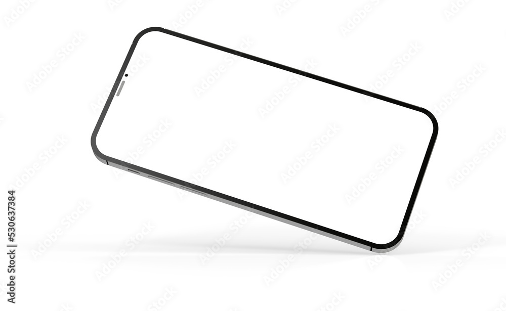 smartphone With Blank Screen in 3d smartphone With Blank Screen in 3d