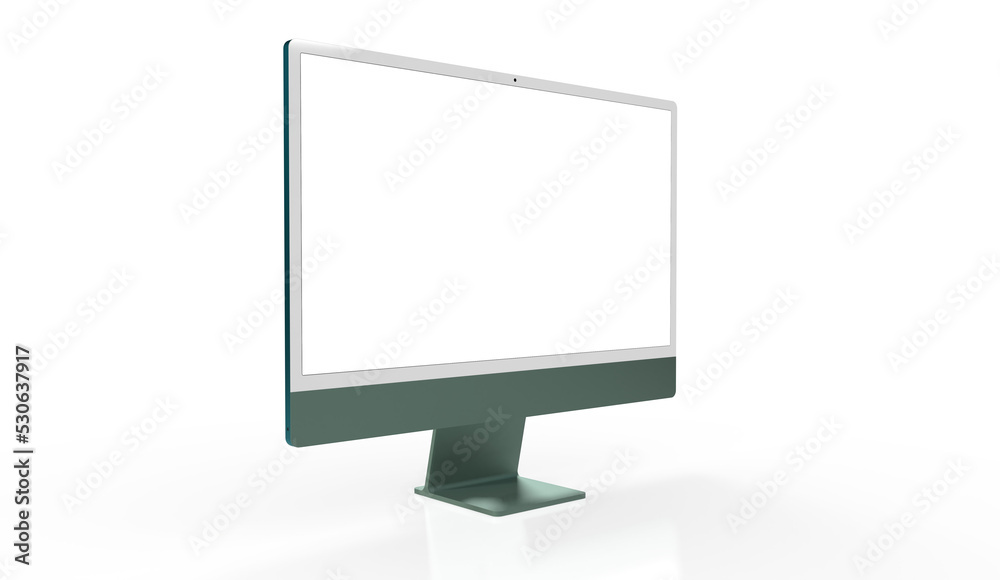 Mockup of modern desktop computer isolated Mockup of modern desktop computer isolated