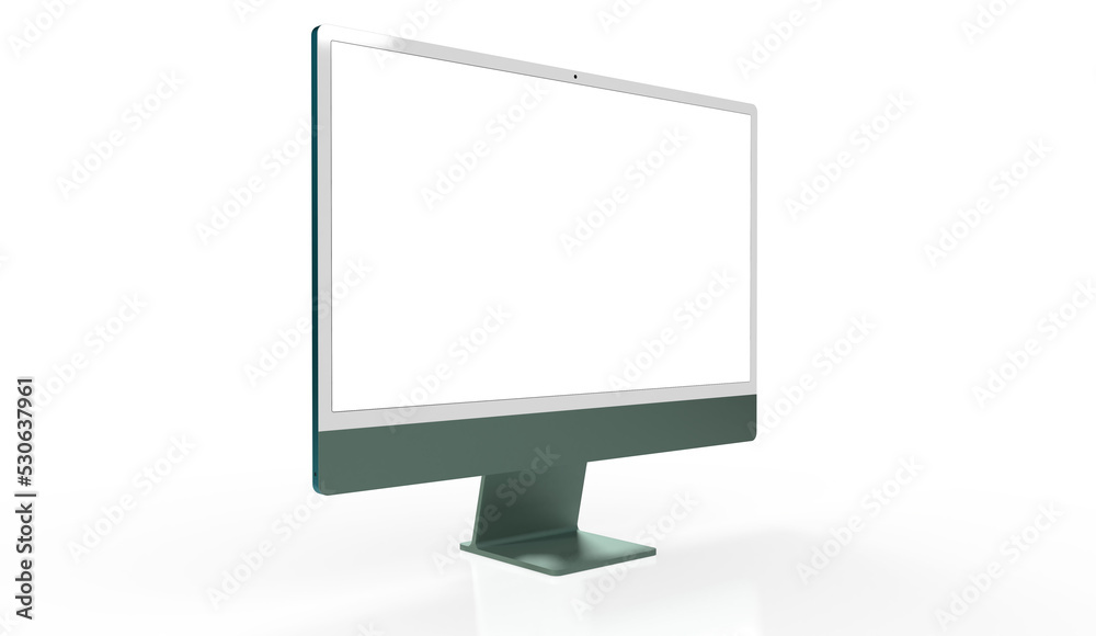 Mockup of modern desktop computer isolated Mockup of modern desktop computer isolated