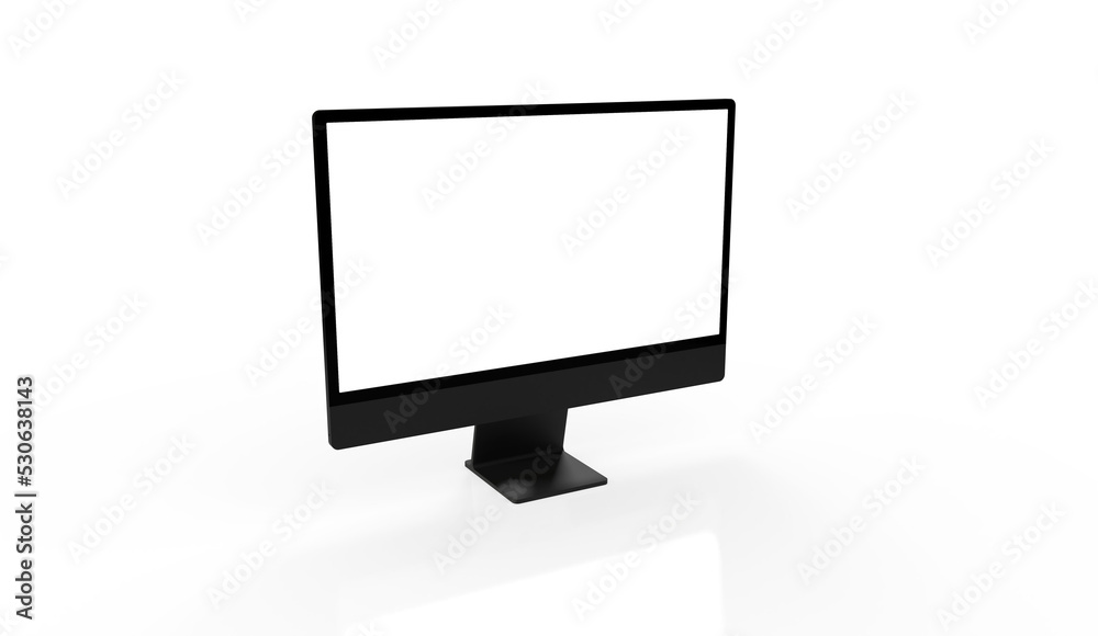Mockup of modern desktop computer isolated Mockup of modern desktop computer isolated