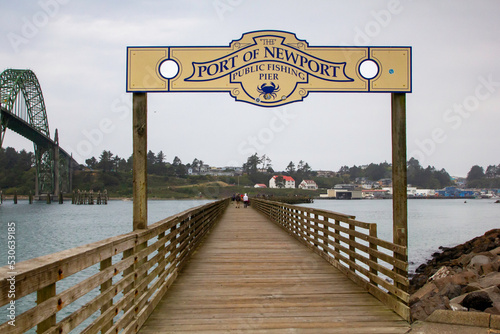 Port of Newport Pier in Yaquina, Oregon