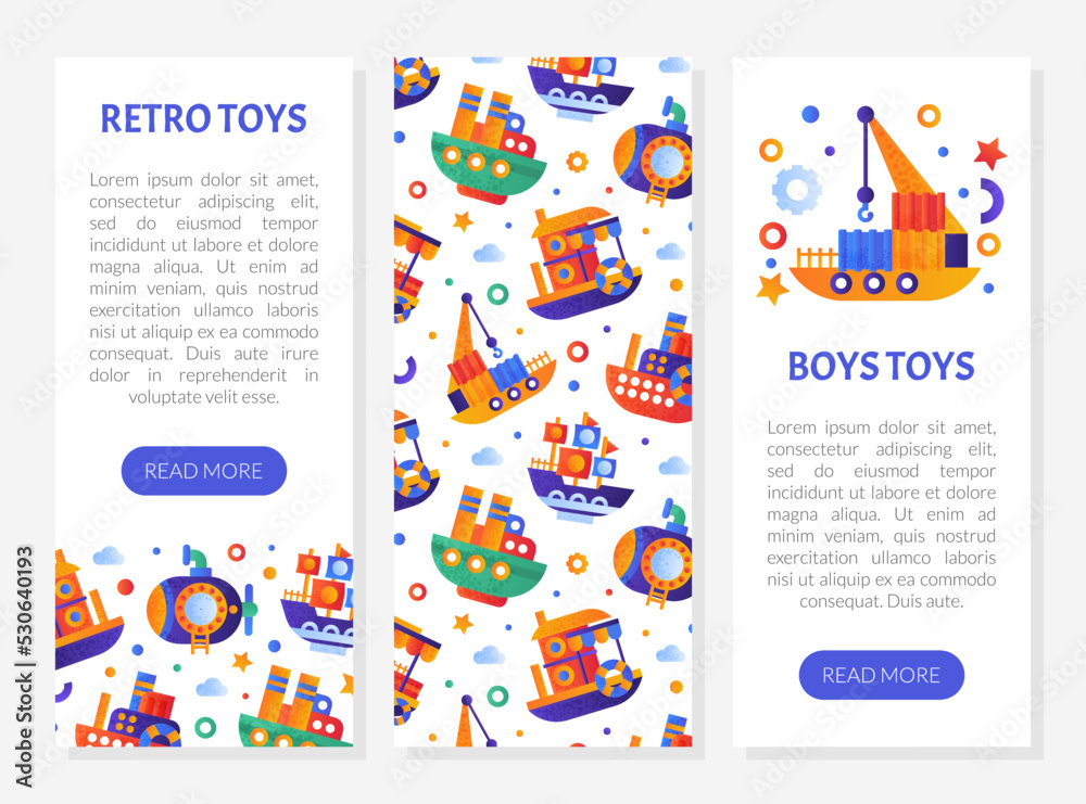 Sea and Water Transport Banner Design for Seafaring and Marine Cruise ...