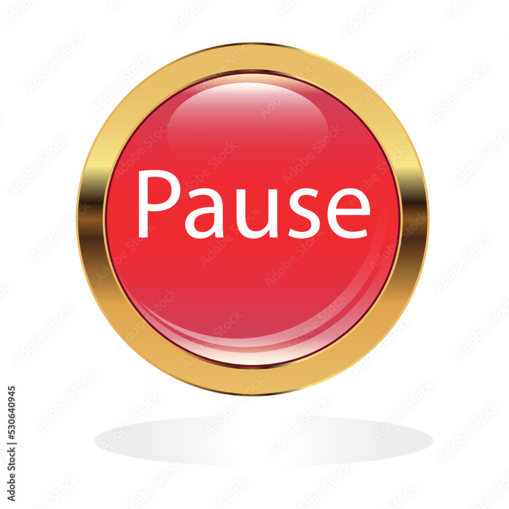 A circle of red color in a gold frame is depicted Pause A circle of red color in a gold frame is depicted Pause