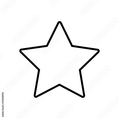 Fototapeta Naklejka Na Ścianę i Meble -  Star black lined icon vector