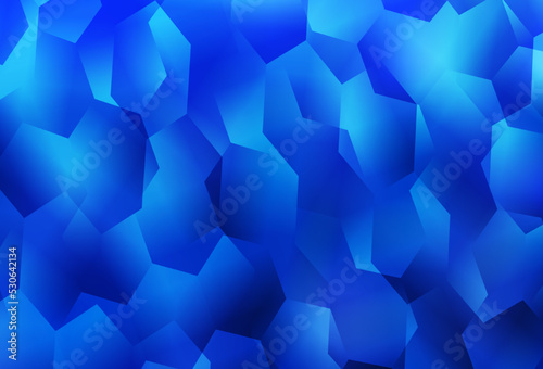 Light BLUE vector texture with colorful hexagons.