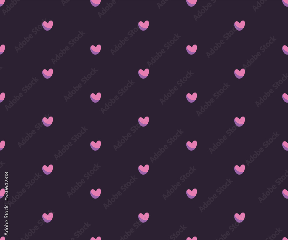Abstract seamless vector pattern with cute heart elements. Modern stylish background.
