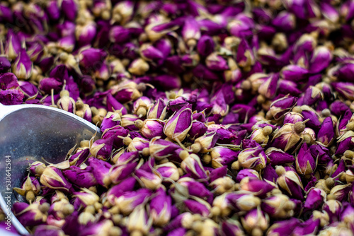 Foto Detalle de infusión de jazmín almacenado en mercado tailandés