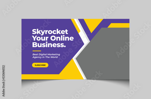 Corporate business web banner and online business video thumbnail