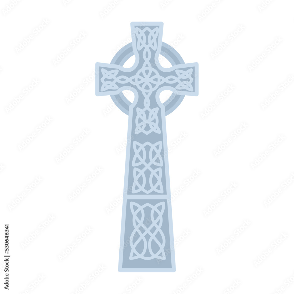 Isolated grey irish patrick cross icon Vector Isolated grey irish patrick cross icon Vector