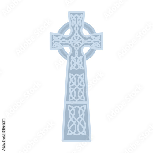 Isolated grey irish patrick cross icon Vector