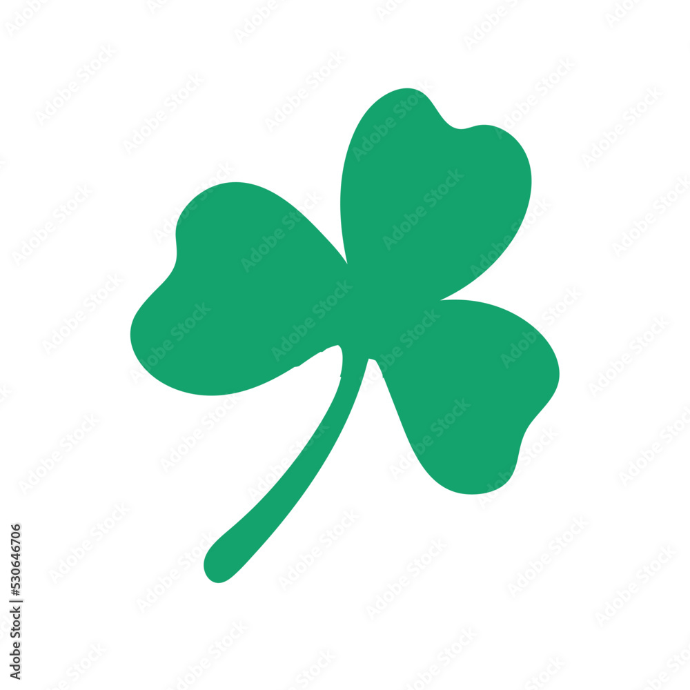 Isolated green irish clover icon flat design Vector Isolated green irish clover icon flat design Vector