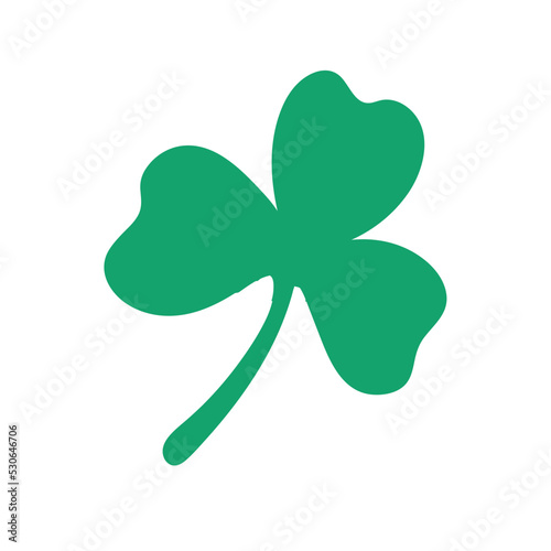 Isolated green irish clover icon flat design Vector