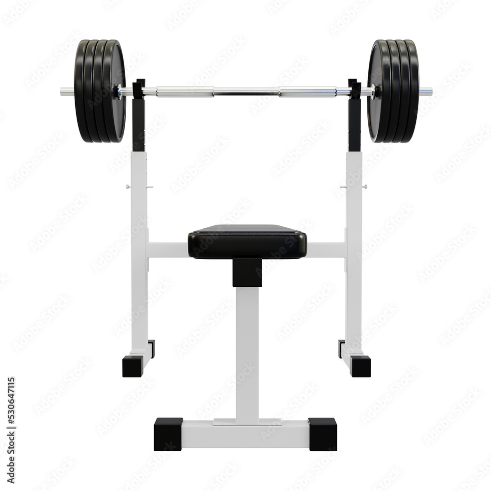 Barbell bench isolated on background Barbell bench isolated on background