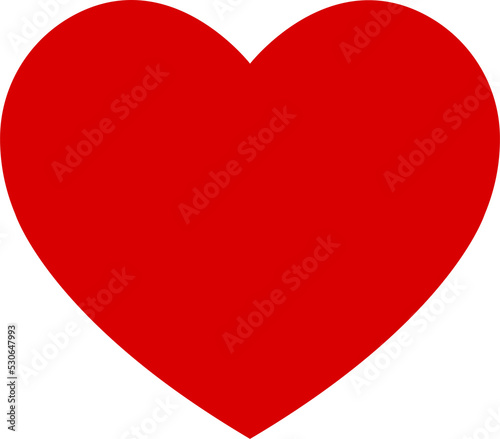 Fotografia red heart flat icon, the symbol of love, simple design element