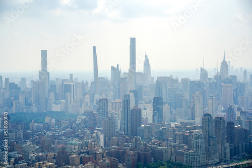 Tablou pe pânză new york city manhattan helicopter tour aerial cityscape