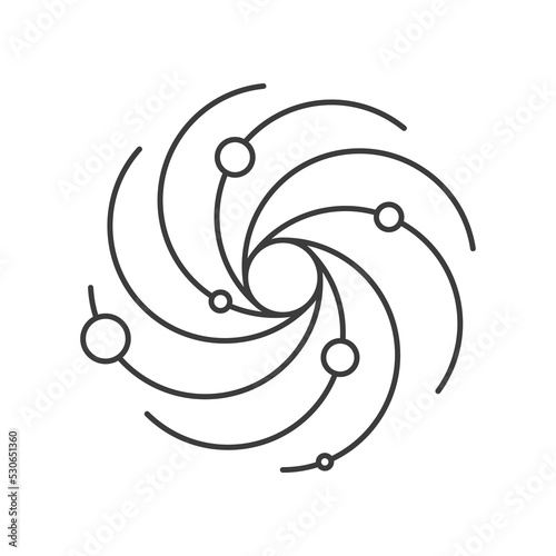 Milky Way concept line icon. Simple element illustration. Milky Way concept outline symbol design from space set. Can be used for web and mobile on white background