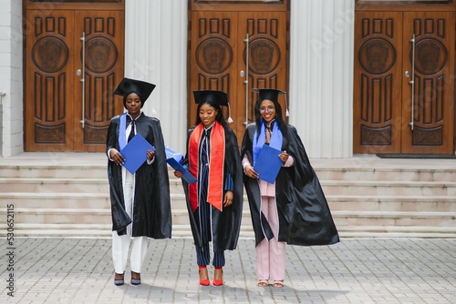 group of multicultural university graduates.