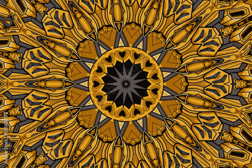 Festive Tribal ethnic seamless decorative vector pattern