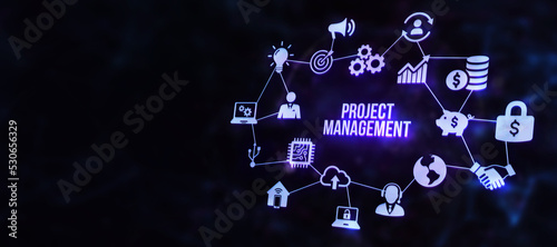 Internet, business, Technology and network concept. Project management concept. 3d illustration.