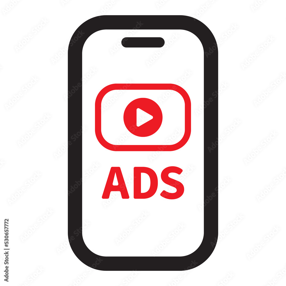 Mobile Marketing, Digital Ads icon. Social media marketing concept illustration Mobile Marketing, Digital Ads icon. Social media marketing concept illustration