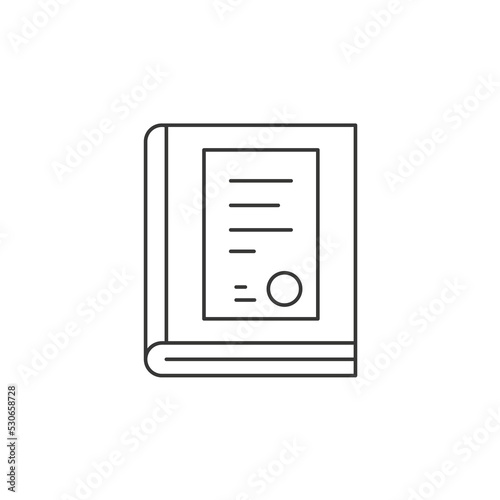 Book, closed book concept line icon. Simple element illustration. Book, closed book concept outline symbol design from education set. Can be used for web and mobile