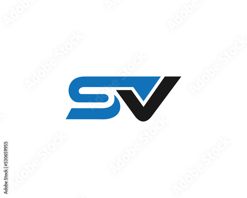 SV Elegant And Stylish Letter Logo Design Vector Monogram Template.