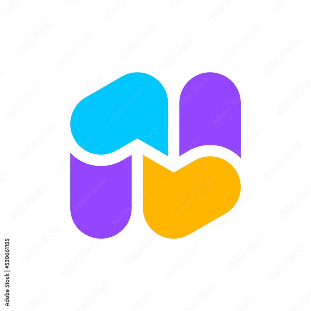 Letter N chat bubble creative modern logo design Letter N chat bubble creative modern logo design