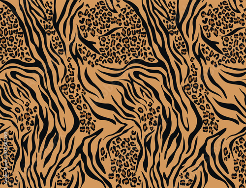 mix print zebra leopard, seamless animal pattern, trendy design.