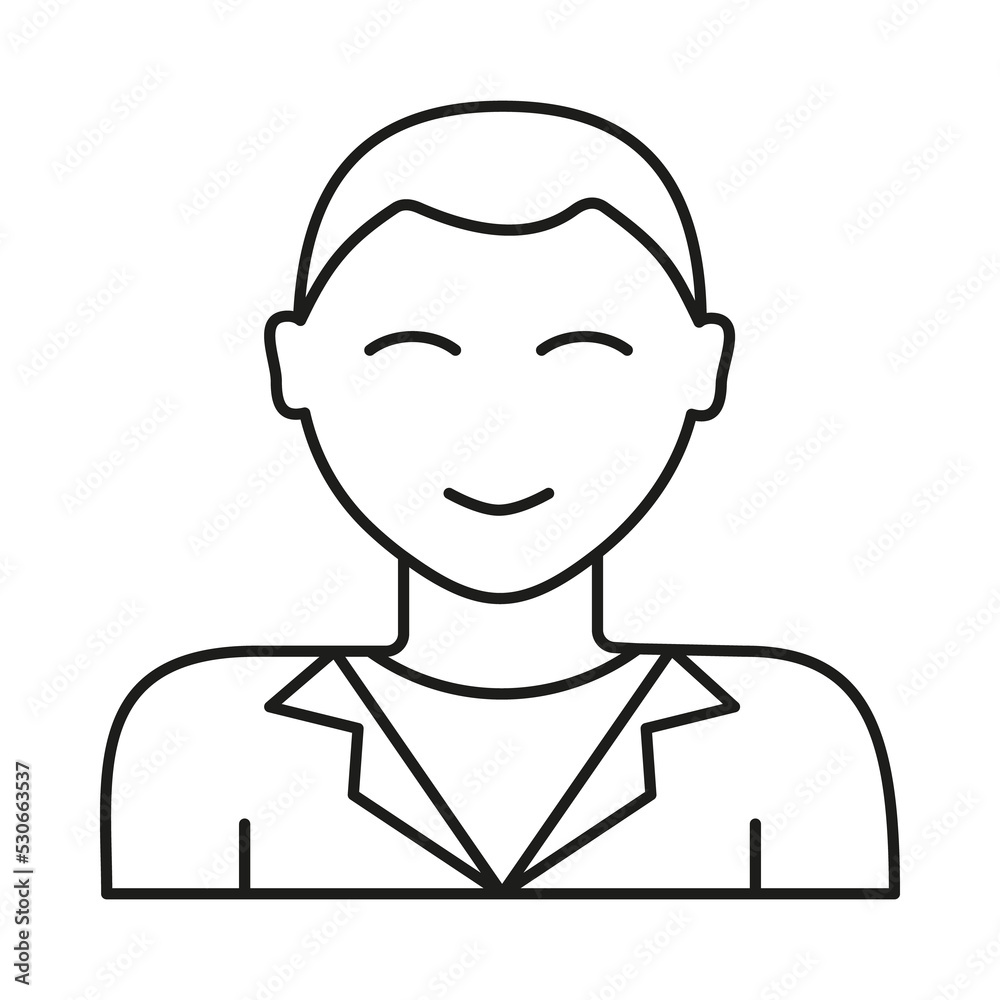 Man, father concept line icon. Simple element illustration. Man, father concept outline symbol design from family set. Can be used for web and mobile on white background Man, father concept line icon. Simple element illustration. Man, father concept outline symbol design from family set. Can be used for web and mobile on white background