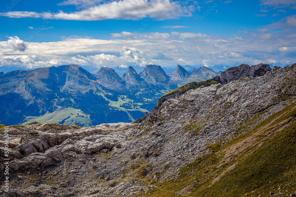 Blick vom Säntis zu den Churfirsten