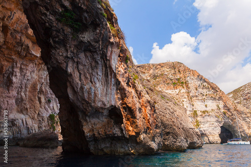 Blue Grotto, Malta. Scenic coastal landscape