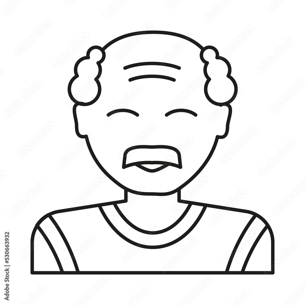 Grandfather, old concept line icon. Simple element illustration. Grandfather, old concept outline symbol design from family set. Can be used for web and mobile on white background Grandfather, old concept line icon. Simple element illustration. Grandfather, old concept outline symbol design from family set. Can be used for web and mobile on white background