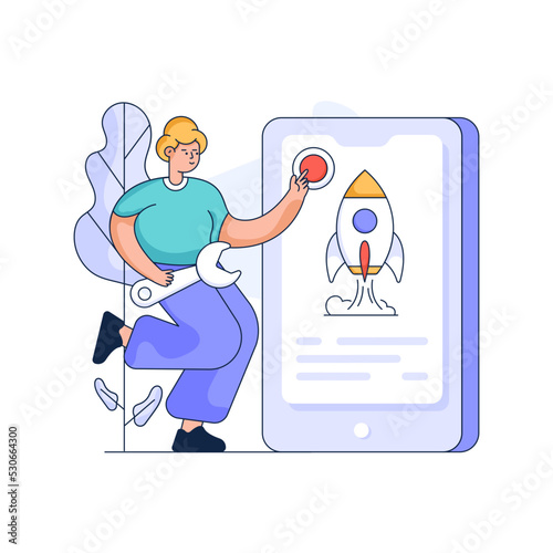 Ready to use flat illustration of receive parcel 