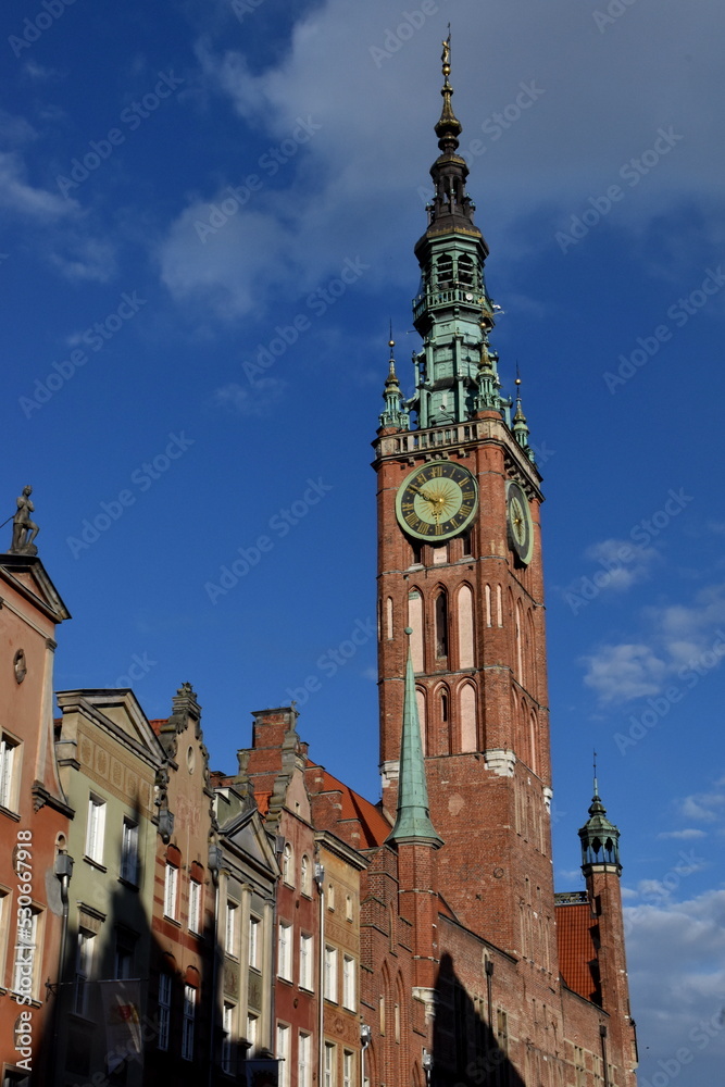 Fototapeta premium Turm des Rathauses in Danzig
