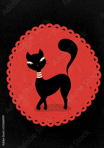 Mystery sexy black kitty cartoon