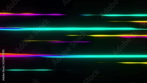 Glow Colored Light Lines Slow Flowing Loop Motion Background