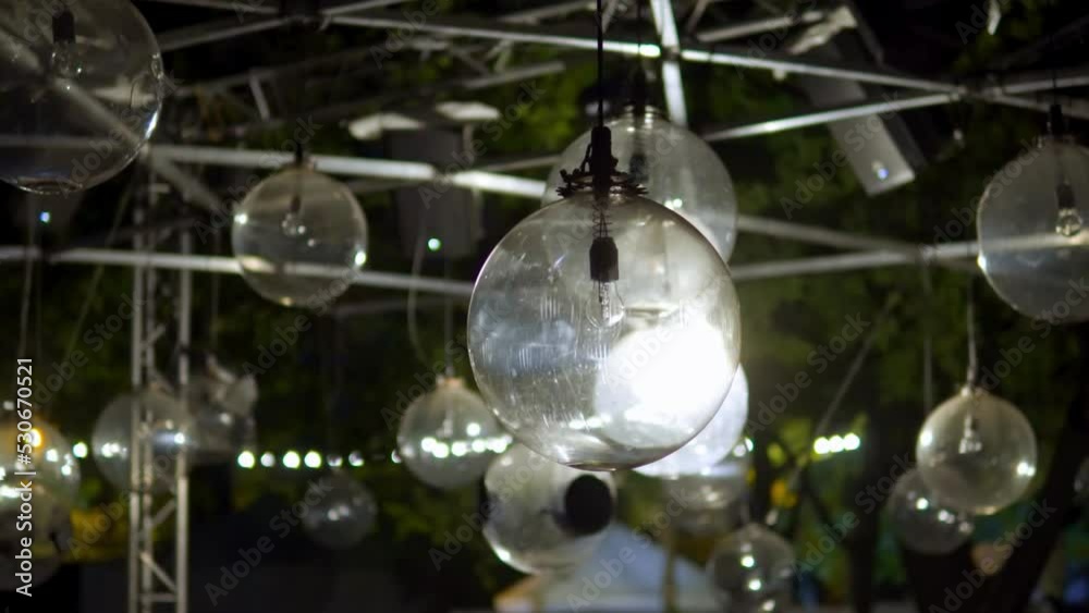 Giant Light Bulbs Flashing in the Dark Giant Light Bulbs Flashing in the Dark