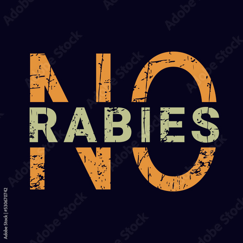 No rabies No death, International rabies Day Design photo