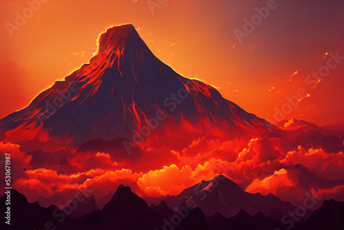 Massive Volcano Eruption Fototapeta