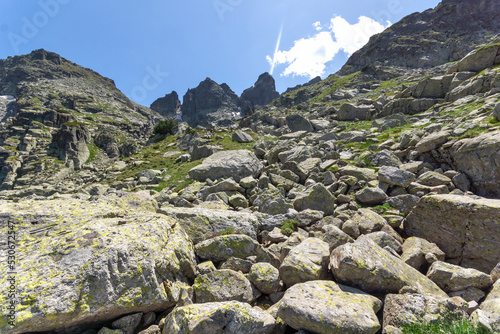 Landscape of Rila Mountain near The Scary lake  Bulgaria