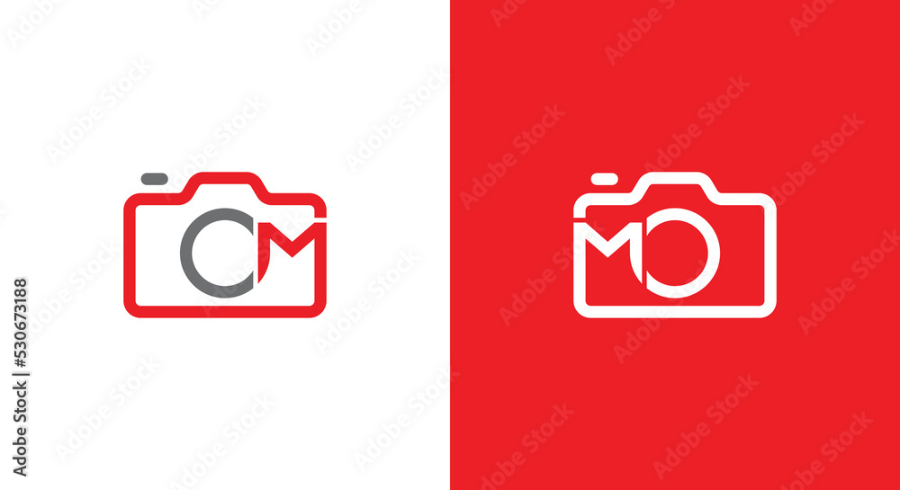 Initial Letter M Camera Photography Logo Concept symbol sign icon ...