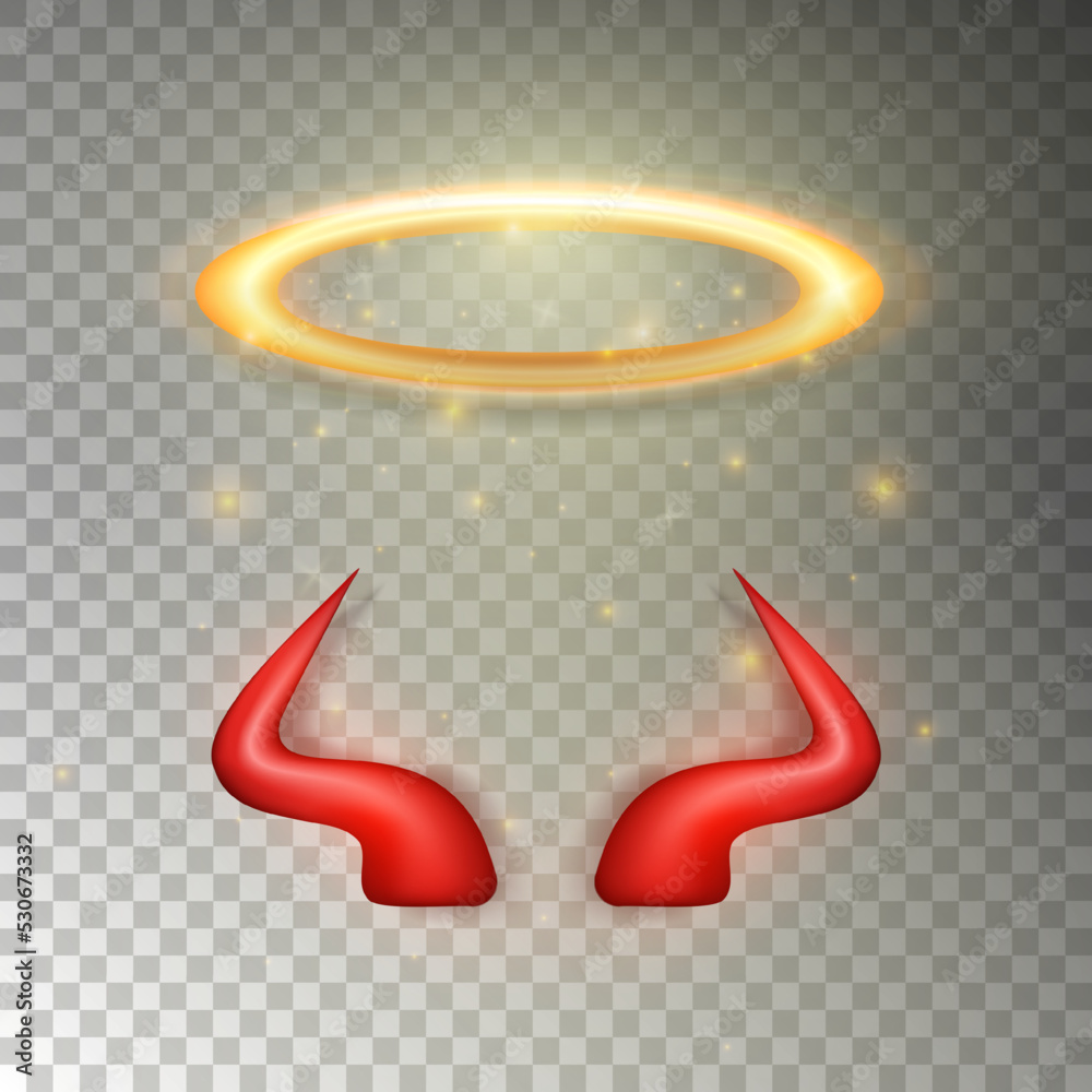 Golden halo angel ring isolated on black Vector Image