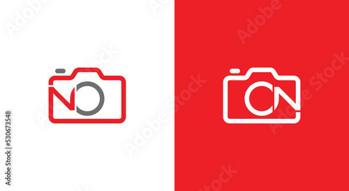 Initial Letter N Camera Photography Logo Concept symbol sign icon Design Element. Photographer Logotype. Vector illustration Logo template