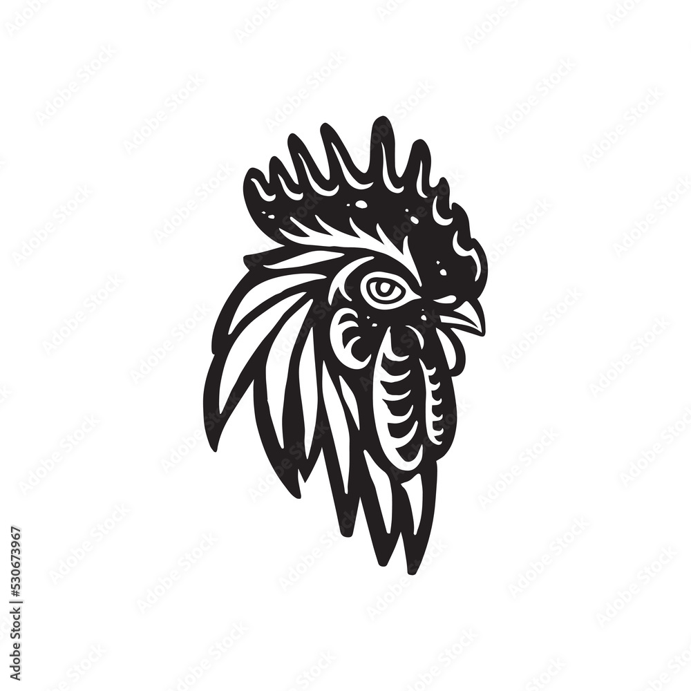 Rooster head logo icon.