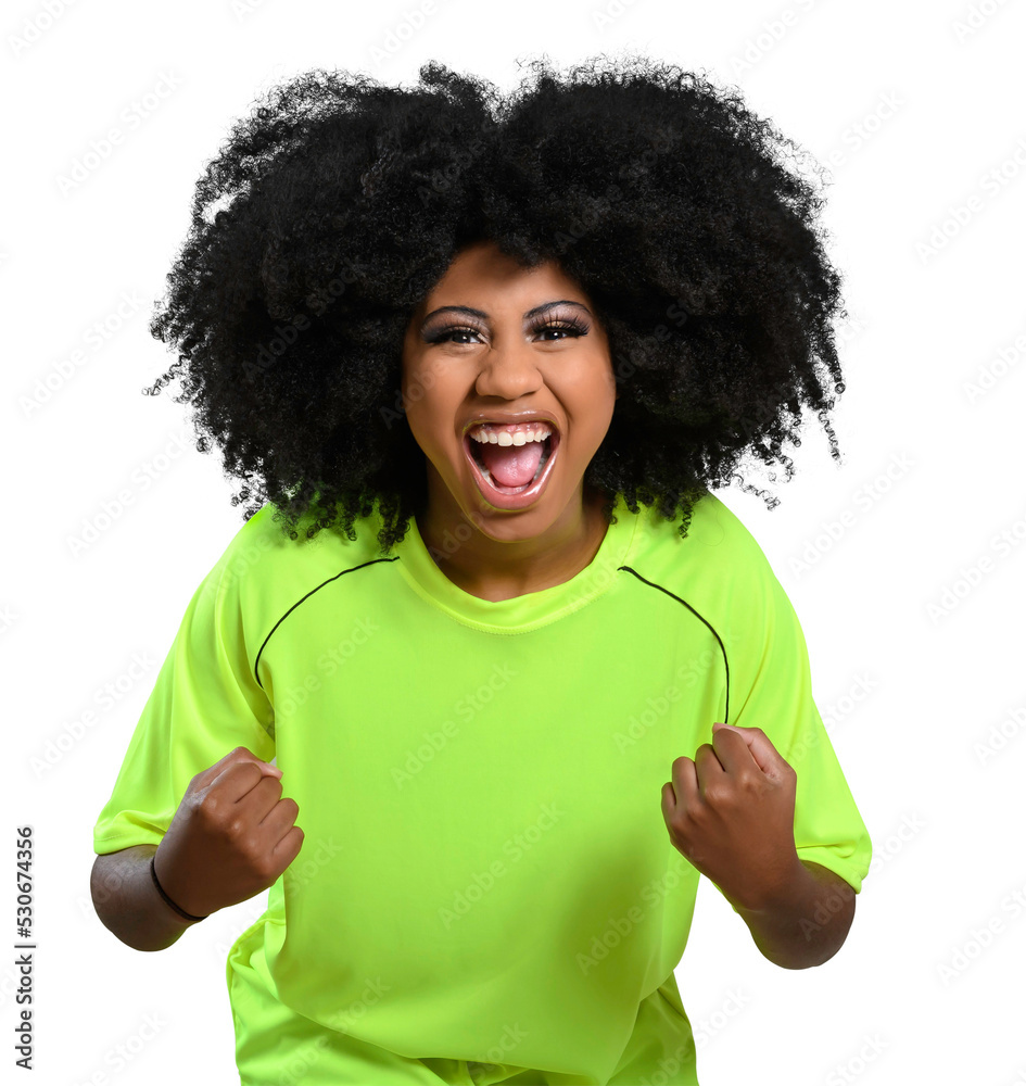 woman holds in shirt and cheers cheering for her team, celebrating, young woman woman holds in shirt and cheers cheering for her team, celebrating, young woman