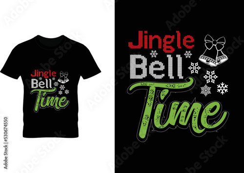 Trendy Christmas Typography Custom T-shirt Design  (ID: 530674550)