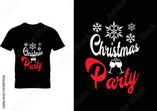 Trendy Christmas Typography Custom T-shirt Design  (ID: 530674560)