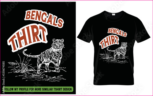 Bengals tshirt design vector illustration 