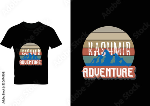 Kashmir Adventure Travelo Typography Tshirt Design  (ID: 530674998)